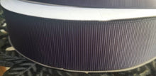 Load image into Gallery viewer, 7/8", 1.5" Black Striped Ribbon. Jack Skellington Ribbon. Black Grey Grosgrain Striped Ribbon