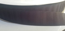 Load image into Gallery viewer, 7/8", 1.5" Black Striped Ribbon. Jack Skellington Ribbon. Black Grey Grosgrain Striped Ribbon