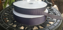 Load image into Gallery viewer, 7/8", 1.5" Black Striped Ribbon. Jack Skellington Ribbon. Black Grey Grosgrain Striped Ribbon