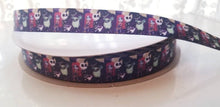 Load image into Gallery viewer, 5/8" Jack Skellington, Rag Doll Sally & Oogie boogie Grosgrain Ribbon Nightmare Before Christmas Ribbon. Cost break due to darker than hoped