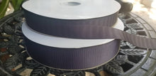 Load image into Gallery viewer, 7/8", 1.5" Black Striped Ribbon. Jack Skellington Ribbon. Black Grey Grosgrain Striped Ribbon