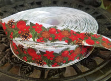 Load image into Gallery viewer, Beautiful 1.5" Christmas Garland Ribbon. Perfect for your Christmas Tree and gift wrapping. Grosgrain ribbon.
