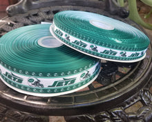 Load image into Gallery viewer, New York Jets Grosgrain Ribbon. In 7/8" and 1.5" NFL Football Sports Ribbon.