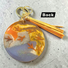 Load image into Gallery viewer, Handmade Cockatiel Hand-Sculpted Polymer Clay Keychain with Resin Overlay — Bird Keychain
