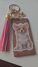 Load and play video in Gallery viewer, Corgi Handmade Resin Keychain Princess Dog Keychain – Kouture by KK
