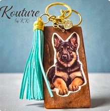 Load image into Gallery viewer, German Shepherd Handmade Polymer Clay Keychain – Kouture by KK
