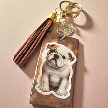 Load image into Gallery viewer, English Bulldog Handmade Polymer Clay Keychain – Kouture by KK
