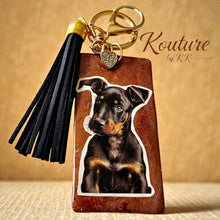 Load image into Gallery viewer, Doberman Puppy Resin Keychain – Kouture by KK
