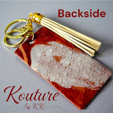 Load image into Gallery viewer, Doodle Dog Polymer Clay Keychain with Tassel &amp; Heart Charm
