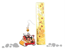 Load image into Gallery viewer, Flintstones Earrings. Cartoon Classics Jewelry. Prehistoric Family Cartoon.
