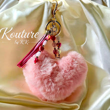 Load image into Gallery viewer, Pink Rhinestone Heart Keychain - Kouture by KK
