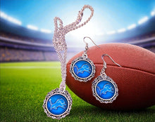 Load image into Gallery viewer, Lions Football Earrings: Lions Football Necklace. Sports Jewelry.

