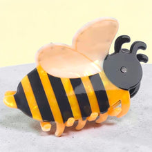 Load image into Gallery viewer, Bumble Bee Hair Claw Clip | Rhinestone Wings | Bee Lover Gift | Acrylic Animal Hair Accessory
