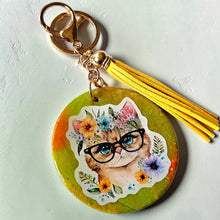 Load image into Gallery viewer, Kitty Cat Keychain – Handmade Polymer Clay | Cat Lover Gift - Kouture by KK
