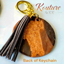 Load image into Gallery viewer, French Bulldog  Keychain with Grey Tassel. Handmade Polymer Clay Key chain
