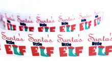 Load image into Gallery viewer, 7/8&quot; Christmas Santa&#39;s Elf Ribbon. Grosgrain
