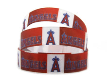 Load image into Gallery viewer, 5/8&quot; Los Angeles Angeles Grosgrain Ribbon. Baseball Sports MLB Ribbon
