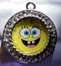 Load image into Gallery viewer, Sponge Bob Large 2cm Jewelry Charm Cartoon Character Charm. Chain sold SEPERATELY
