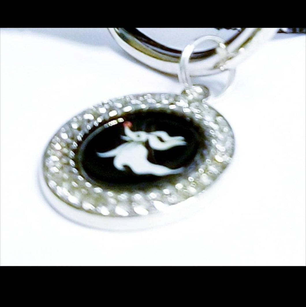 Jack Skellington Dog Zero 2.5 cm Charm with Rhinestones.