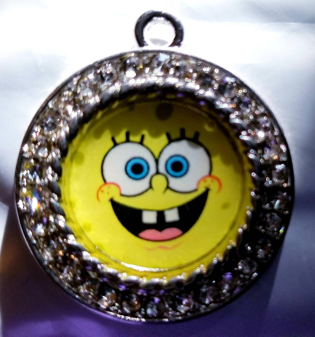 Sponge Bob Large 2cm Jewelry Charm Cartoon Character Charm. Chain sold SEPERATELY