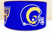 Load image into Gallery viewer, 5/8&quot; Los Angeles Rams Grosgrain Ribbon. NFL Football Sports Team Ribbon
