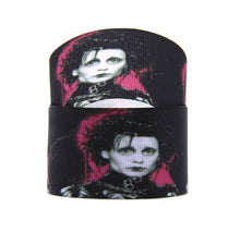 Load image into Gallery viewer, 1.5&quot; Edward Scissorhands grosgrain ribbon. Johnny Depp Tim Burton
