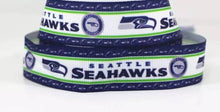 Load image into Gallery viewer, 1.5&quot; Seattle Seahawks Lime Green Grosgrain Ribbon. NFL Football Sports Ribbon.
