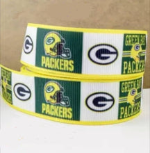 Load image into Gallery viewer, 1.5&quot; Green Bay Packers  Grosgrain Ribbon. NFL Football Sports Ribbon.
