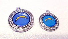 Load image into Gallery viewer, Los Angeles Chargers NFL Football Charms.  Sports Team Charms in 2cm and 2.5cm. Rhinestone Charms
