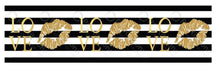 Load image into Gallery viewer, 7/8&quot; Gold Lips Ribbon. Love Stripes Ribbon.
