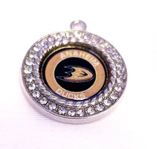 Load image into Gallery viewer, Anaheim Ducks Hockey Charms. Sports Team Charms in 2.5cm. Rhinestone Charms
