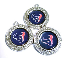 Load image into Gallery viewer, Houston Texans NFL Football Charms. Sports Team Charms. 2.5cm Rhinestone Charms
