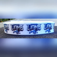 Load image into Gallery viewer, 7/8&quot; Detroit Lions Grosgrain Ribbon. NFL Football Sports Ribbon. Detroit Michigan Lions
