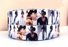 Load image into Gallery viewer, 9 yards in stock - 1&quot; Tim McGraw Country Singer grosgrain ribbon
