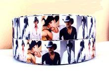 Load image into Gallery viewer, 9 yards in stock - 1&quot; Tim McGraw Country Singer grosgrain ribbon
