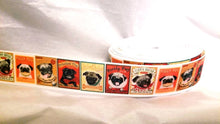 Load image into Gallery viewer, 5/8&#39;&#39; Pug Dog Ribbon. Piggy Pug Dog
