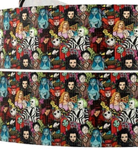 Load image into Gallery viewer, 7/8&quot; Edward Scissorhands- Johnny Depp- Jack Skellington- BeetleJuice- Jack and Sally grosgrain ribbon- Tim Burton Classics Ribbon Dead Bride
