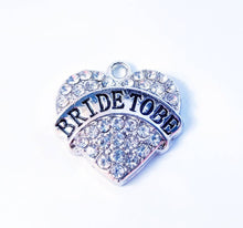 Load image into Gallery viewer, Bride Charms.  Bride Rhinestone Charms. Bride to be Charms 24mm Rhinestone Charms
