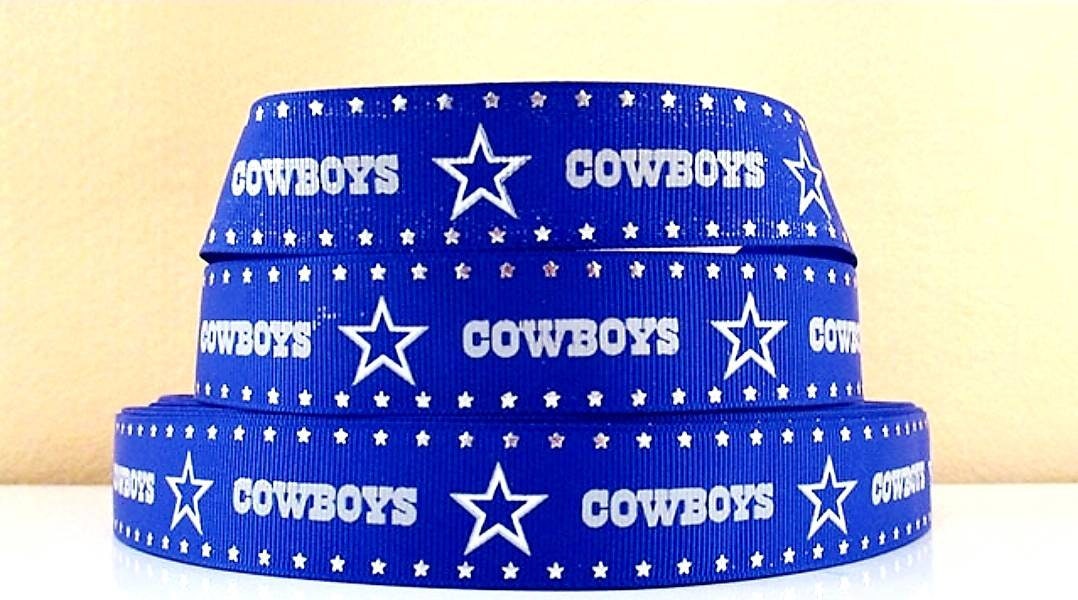 1.5 Dallas Cowboys Grosgrain ribbon for hair bows 5 Yards