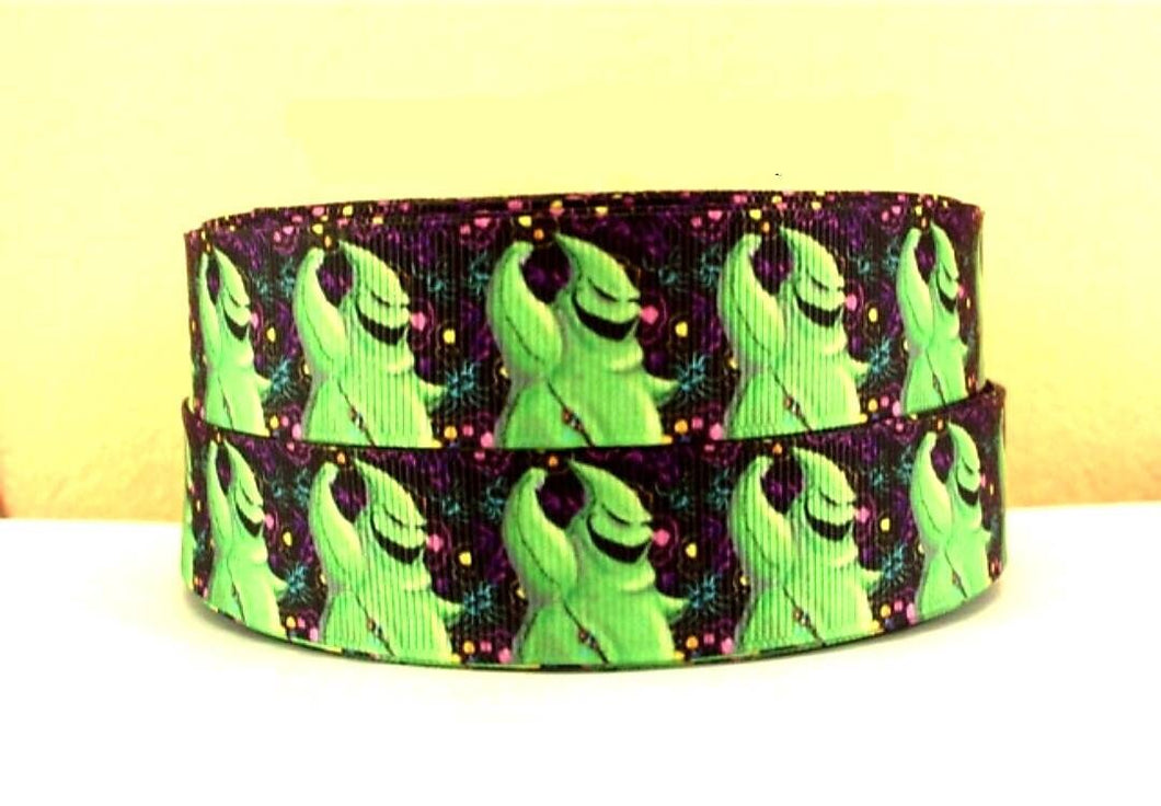 Oogie Boogie Grosgrain Ribbon. Oogie Boogie Villian Ribbon in 3/8