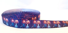 Load image into Gallery viewer, 7/8&quot; Chucky and his Bride Ribbon. Bride of Chucky. Bride of Chuckie Horror Ribbon. Haunted House Fright Night. Black Comedy Custom Design
