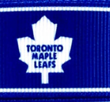 Load image into Gallery viewer, Toronto Maple Leafs Hockey Ribbon. 7/8&quot; NHL Professional Hockey Team. Sports Team. NHL Ice Hockey
