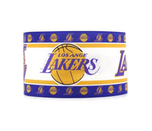 Load image into Gallery viewer, 7/8&quot; Los Angeles Lakers Basketball Grosgrain Ribbon  Sports Team Ribbon NBA Ribbon
