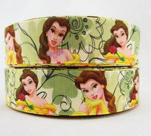 Load image into Gallery viewer, 1&quot; Beauty and The Beast Princess Belle Grosgrain Ribbon.
