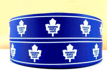 Load image into Gallery viewer, Toronto Maple Leafs Hockey Ribbon. 7/8&quot; NHL Professional Hockey Team. Sports Team. NHL Ice Hockey
