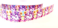 Load image into Gallery viewer, 7/8&quot; Flying Angel Wings Unicorn Grosgrain Ribbon.
