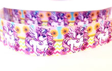 Load image into Gallery viewer, 7/8&quot; Flying Angel Wings Unicorn Grosgrain Ribbon.
