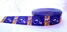 Load image into Gallery viewer, 1.5&quot; Minnesota Vikings Grosgrain Ribbon. NFL Football Sports Ribbon.
