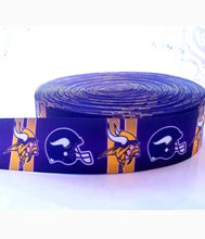 Load image into Gallery viewer, 1.5&quot; Minnesota Vikings Grosgrain Ribbon. NFL Football Sports Ribbon.
