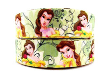 Load image into Gallery viewer, 1&quot; Beauty and The Beast Princess Belle Grosgrain Ribbon.
